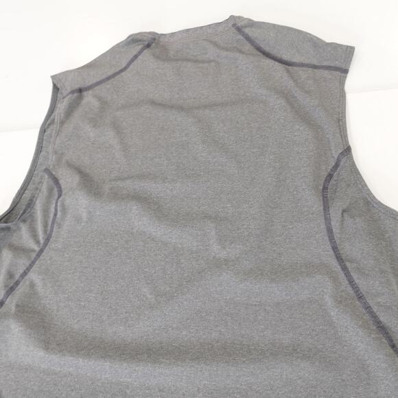 Nike Pro Combat Fitted Gray Heather Sleeveless Vent Activewear Shirt - Picture 5 of 5